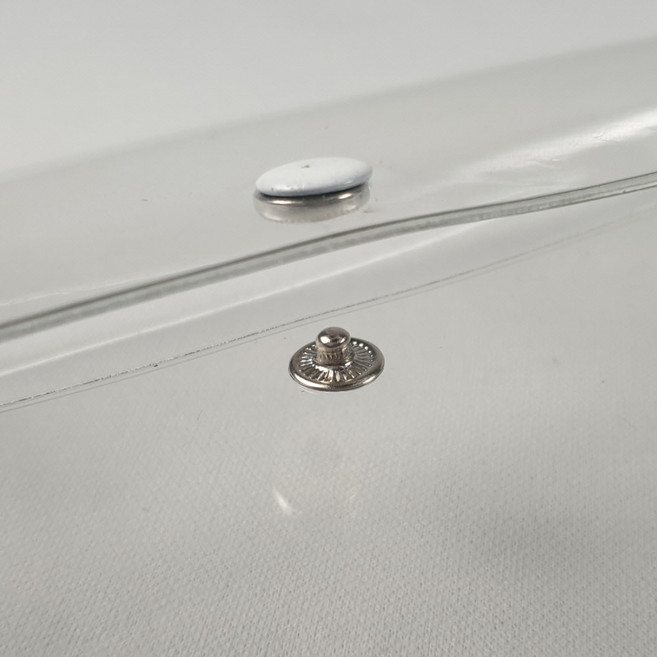 NIE 똑딱이 투명 PVC 파우치 대형 여행파우치 다용도파우치