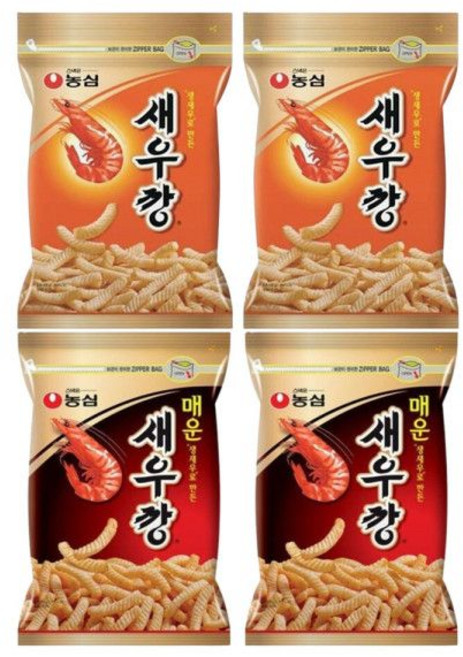농심 새우깡 400g 2개 + 매운새우깡 400g 2개, 4개