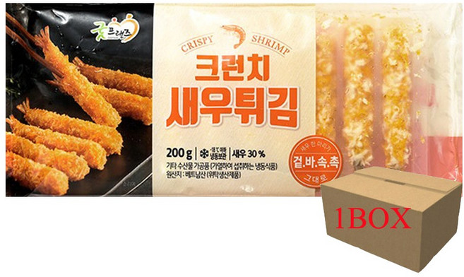 굿프랜즈 크런치 새우튀김 1BOX 200gx20개, 20개, 200g