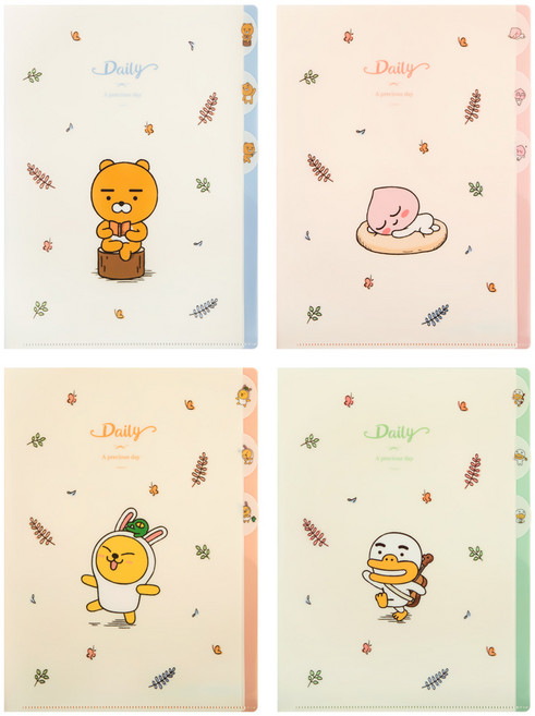 카카오프렌즈 세련된 디자인_데일리 인덱스 파일, 어피치, 어피치