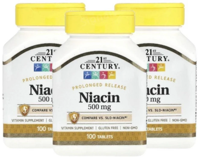 21세기 니아신 비타민B3 500mg 100정 3개 나이아신 비타민비 Niacin - 쿠팡