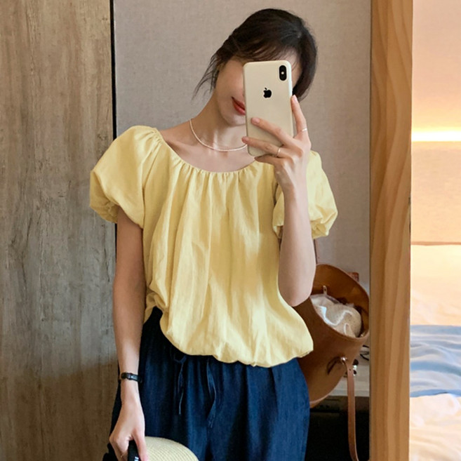 메이킹유 벌룬 오프숄더 반팔 1849제트리블라우스