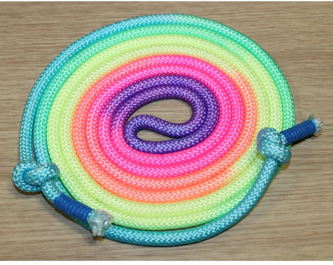 리미카 리듬체조 줄 수구 리듬체조로프, 1개, 레인보우