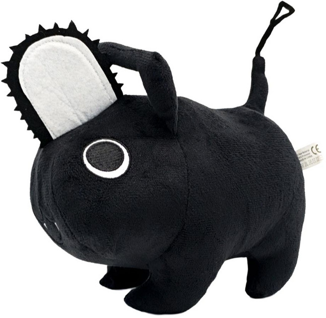 귀여운 전기톱 모양 인형 부들부들 애착인형 po0119, 1개, 단일색상(블랙), 22cm