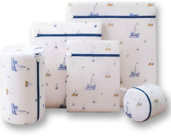 버라인 안심 메쉬 다용도 프리미엄 세탁망 5종 세트, 1개, 범선