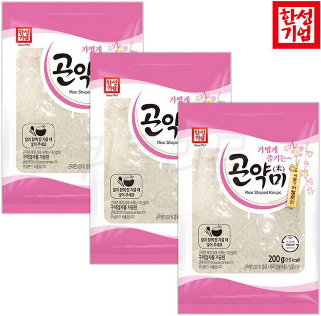 한성기업 곤약미, 200g, 3개