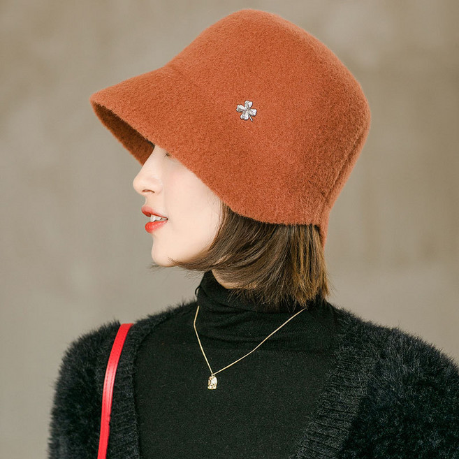 에쉬울프 여성 겨울모자 여자 벙거지 버킷햇 털모자 뽀글이 양털 중년 모자