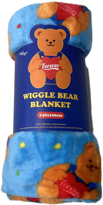 위글위글 위글베어 패턴 담요 140 x 100cm