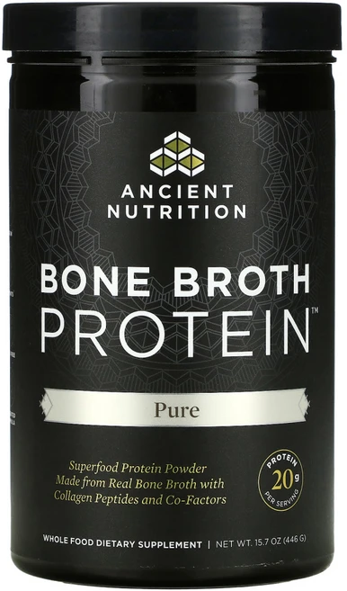 Dr. Axe / Ancient Nutrition 뼈 육수 단백질 퓨어 446g(15.7oz) 1팩, 1개 - 쿠팡
