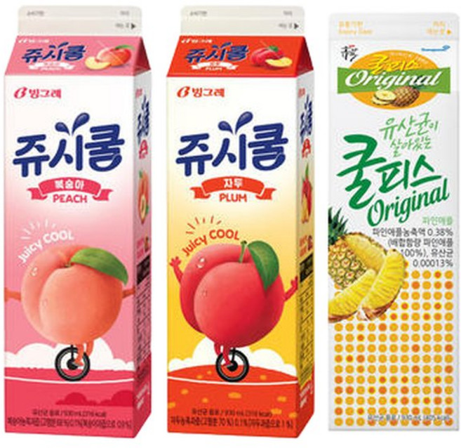 쥬시쿨+쿨피스 930ml 음료모음쥬시쿨복숭아2+쥬시쿨자두2+쿨피스파인2냉장, 1개