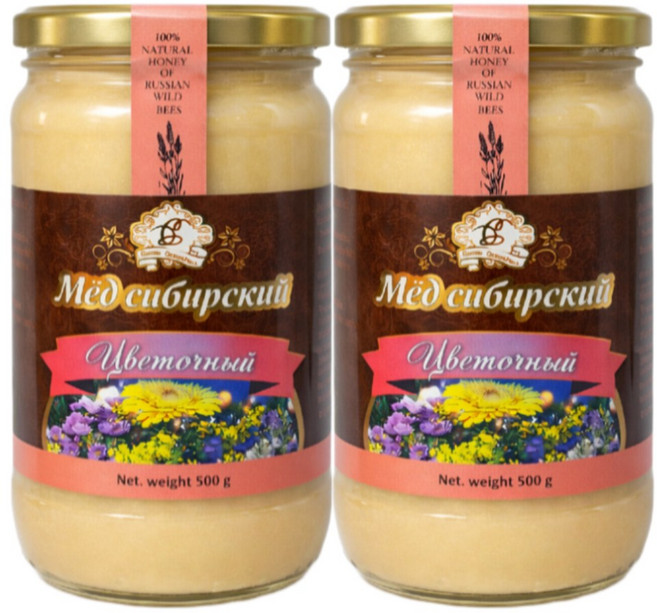 시베리아 꽃꿀 세계5대 명품꿀 러시아 알타이 토종 야생화 숙성 수입 자연산 벌꿀, 500g, 2개