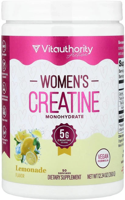 Vitauthority Active Women's Creatine Monohydrate Lemonade 12.34 oz 350 g, 349 g, 350g, 1 - 쿠팡