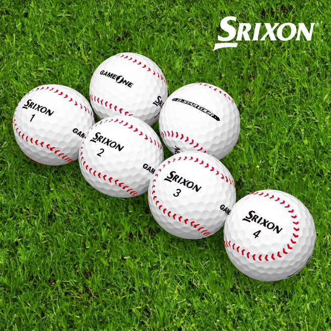 [한정판] 던롭 스릭슨 X 게임원 콜라보 3피스 골프공, 6개입, 화이트