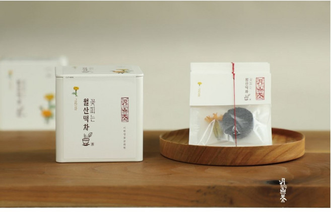 떡차 계절꽃 블렌디드 티 선물세트 꽃피는 월산떡차 금잔화, 1개