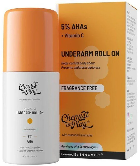케미스트 앳 플레이 Chemist at Play 언더암 롤온 AHA 데오드란트 40ml - 쿠팡