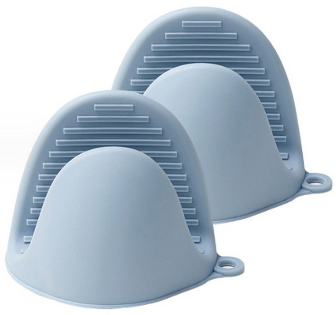 크린앤글로우 두꺼운 냄비 손잡이 실리콘, 연블루, 2개