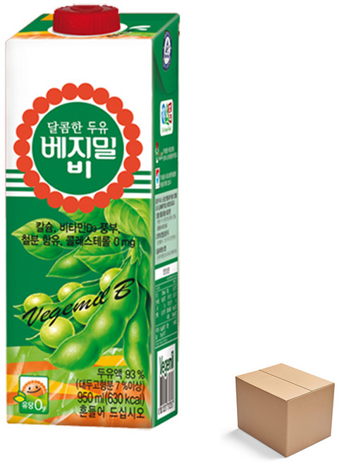 베지밀 달콤한 두유 비, 950ml, 12개