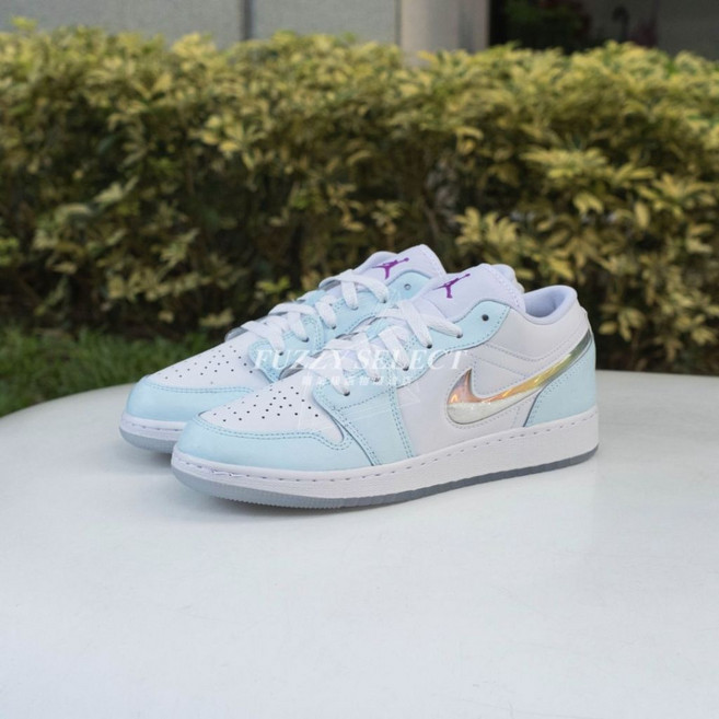 Air Jordan 1 Low GS 冰雪 流沙 珠光 霓虹 水藍 HJ3481-491, 1個, 下單後請注意商品諮詢可加速出貨此選項請勿下單
