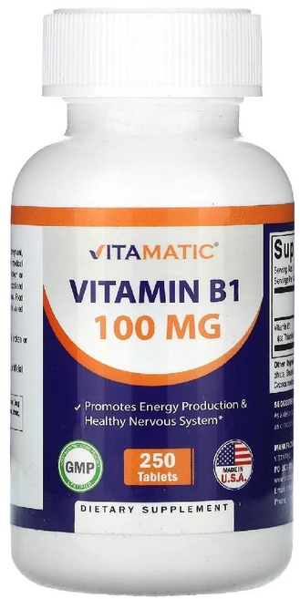 비타매틱 비타민B1 100mg 250정, 1개 - 쿠팡