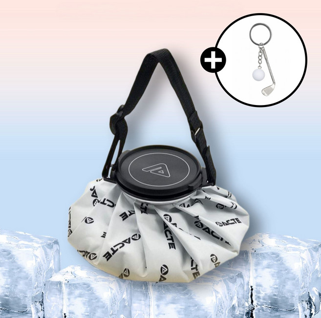 [띵유] 물방울 안 맺히는 대용량 골프 얼음주머니 (키링증정), 1개