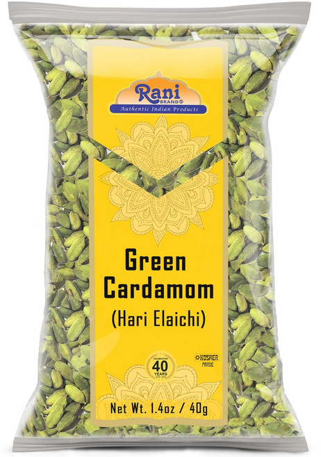 라니 그린 카다몬 부모 Rani Green Cardamom Pods Spice (Hari Elachi) 1.4oz (40g) ~ All Natural | Vegan | Gluten, 1개, 18.14kg