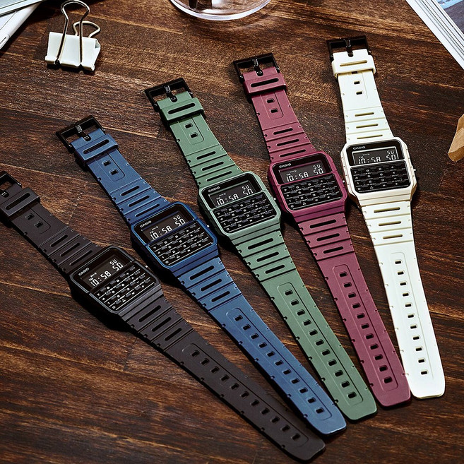 백화점AS가능 카시오 데이터뱅크 계산기 9종 빈티지 사각 스퀘어 메탈 전자시계 데일리 학생 커플 지코스모제품