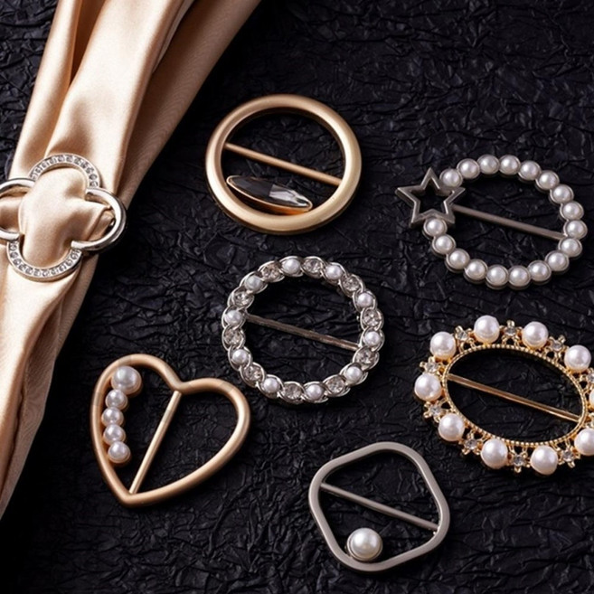 목걸이 스카프링 고리 스카프 홀더 클립 브로치 액세서리 장식