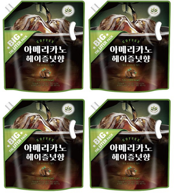 아메리카노 헤이즐넛향, 1.5L, 4개