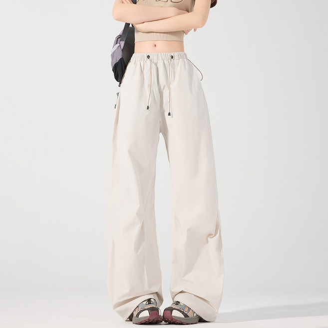 男機能褲 運動寬鬆束腳登山褲 美式防潑水休閒褲 秋季傘兵褲