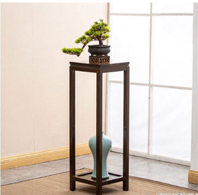 꾸미꾸미 심플 대나무 화분진열대 93CM 식물선반, 1개