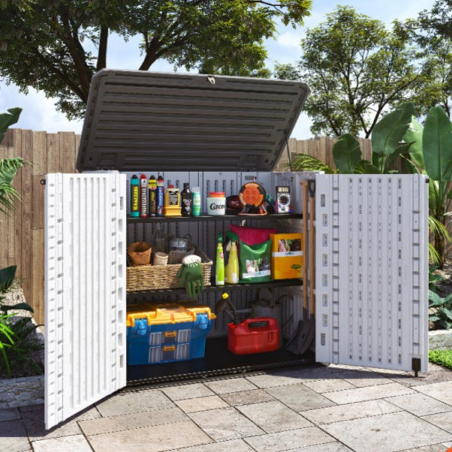 야외 조립식창고 미니 보관함 튼튼한 소형 간이 농막 전원주택 정원 이동식, 선반 1조각 117x38