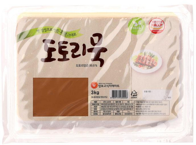 원하프도토리묵(팩)3kg총알배송, 1개, 3kg