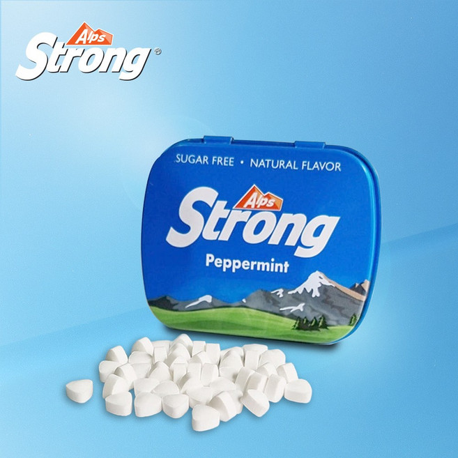 알프스스트롱 페퍼민트 금연 캔디 무설탕, 1개, 14g