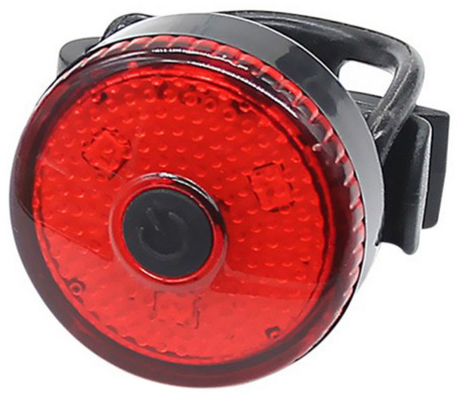 미란다 자전거 후미등 원형 LED, 1개, 레드