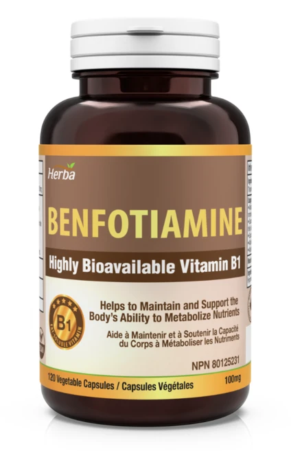 벤포티아민 100mg 120베지캡슐 활성형 비타민 B1 고함량 지용성 비타민 허바캐나다, 1개, 120정 - 쿠팡