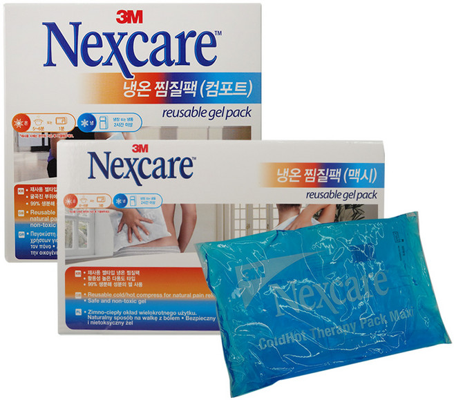 3M 넥스케어 냉온찜질팩 컴포트(11x26cm) 1개 + 맥시(19.5x30cm) 1개, 1세트