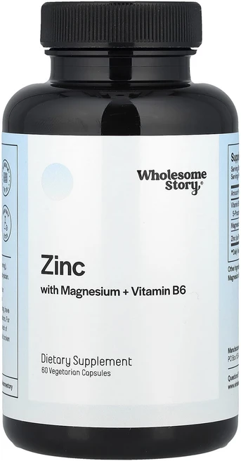 홀썸스토리 아연 마그네슘 비타민B6 함유 60 베지캡슐, 6개, 60정 - 쿠팡