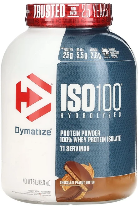 다이마티즈뉴트리션 가수분해 ISO100 100% 분리 유청 단백질 초콜릿 땅콩버터 2.3kg(5lbs), 2.3kg, 1개 - 쿠팡
