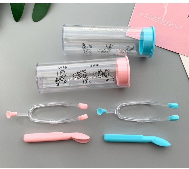 간편한 다용도 렌즈 삽입 도구 실리콘 집게, 블루, 1개