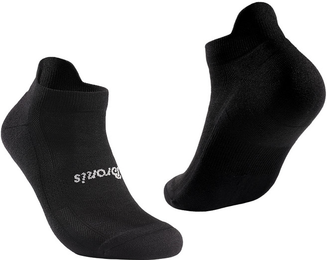브로니스 무봉제 스포츠 러닝 스니커즈 양말, 02 심플블랙 R2, 1개