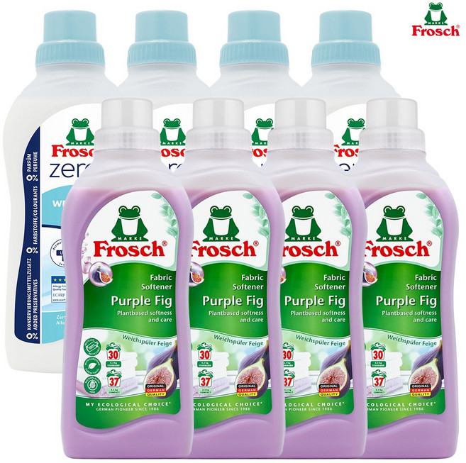 프로쉬 섬유유연제 혼합(무화과4+제로4개), 750ml, 4개