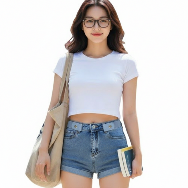 트랜디제이 허리 조절 벨트 노버클 프리벨트 무압박 허리띠 세트(2P)