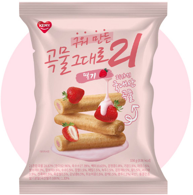 개미 곡물그대로21 딸기 과자, 150g, 1개