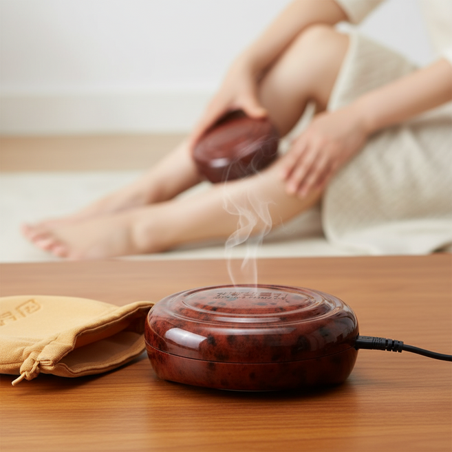 돌뜸 찜질기 충전식 불가마 복부 전기 찜질기 한솔 원적외선 온열복대 무선