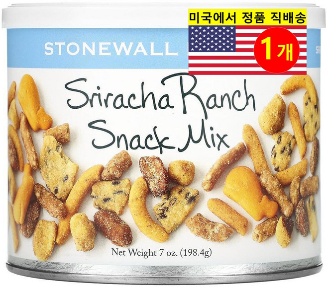 Stonewall Kitchen 건강 영양 식품 슈퍼 푸드 스리라차 랜치 넛츠 견과류 믹스 스낵 198.4g 1개