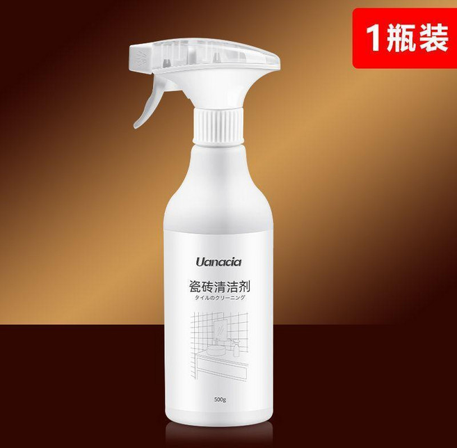 無品牌 瓷磚清潔劑 強力去污 草酸清洗劑 廚房衛生間地面拖地清潔劑神器, 1個, 1瓶裝    500ml瓷磚清潔劑