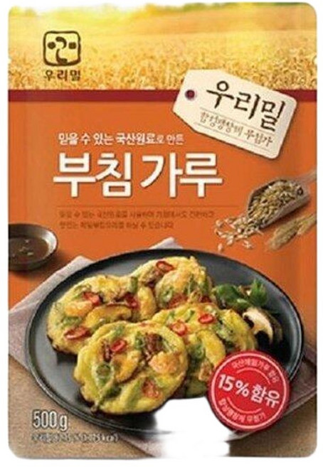JH41O28Q52ED고소하고 백밀가루 바삭한 부침가루 500g, 1개