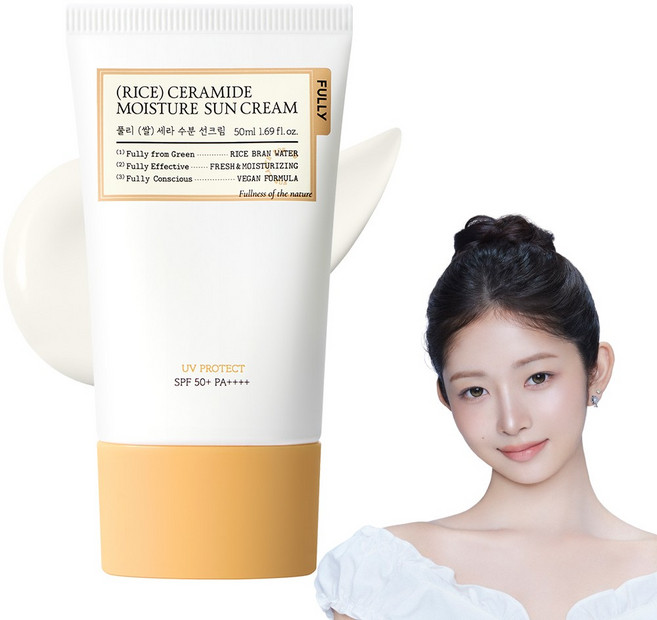 풀리 쌀 세라 수분 선크림, 1개, 50ml