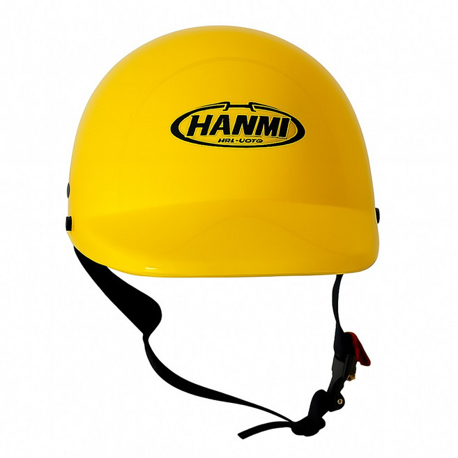 한미 반모 가벼운 오픈페이스 오토바이 헬멧, 베이스, 옐로우