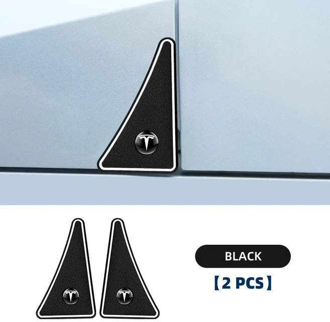2Pcs 자동 로고 자동차 도어 가드 가장자리 코너 보호대 테슬라 모델 3 모델 X 모델 S 모델 Y 2020 2021 20, 05 Black-2pcs